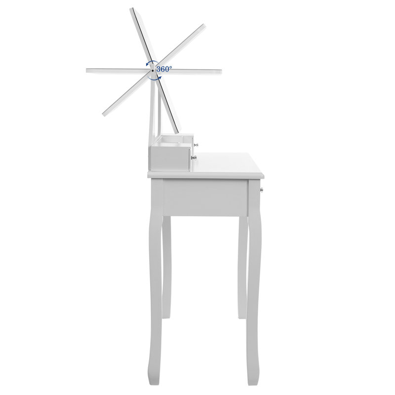 Three Posts Arkin Dressing Table with Mirror & Reviews Wayfair.co.uk